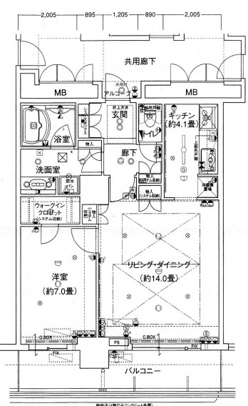 ローレルスクエア大阪ベイタワー1206　図面